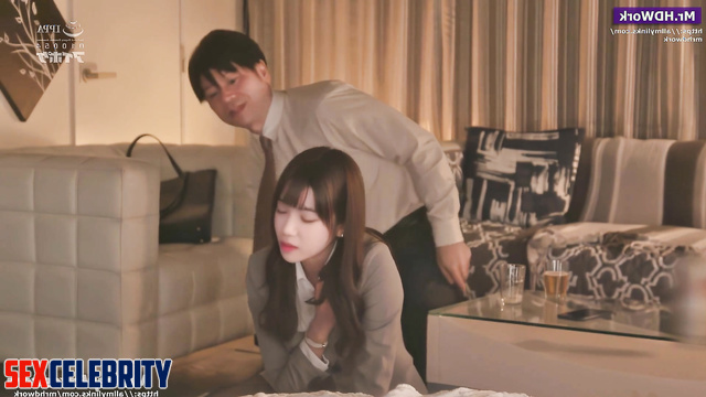 Office girl gave in to temptation with new colleague, Chaewon ai 아이즈원 성인