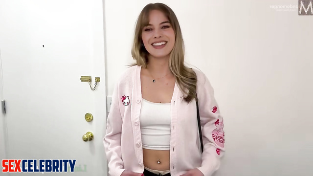Beauty Margot Robbie decided to please you after work, deepfake erotic