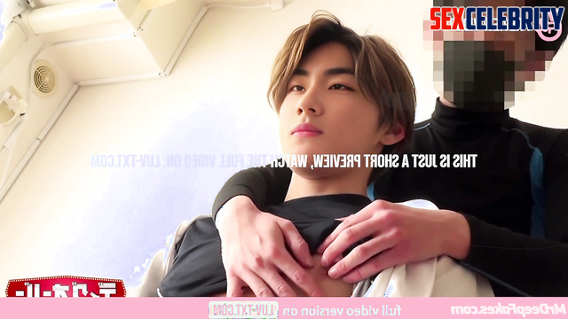 Handsome gay playing with his hard nipples, Jungwon (정원 엔하이픈) gay fakeapp