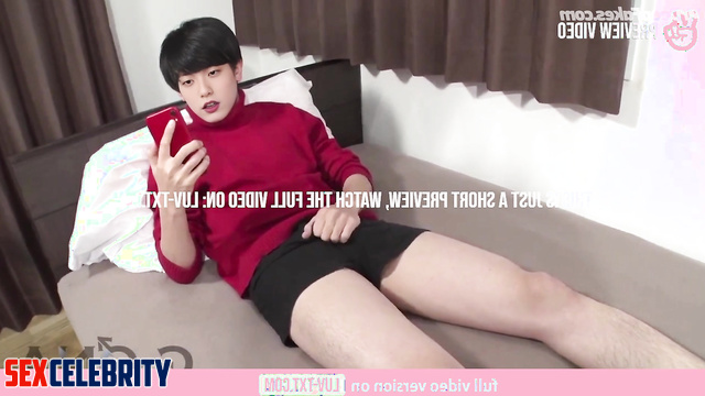 투모로우바이투게더 가짜 포르노 brunet wants to jerking off on your photo, Soobin A.I.