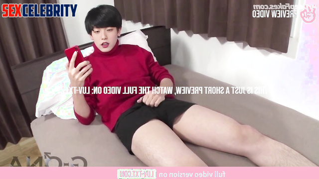 투모로우바이투게더 가짜 포르노 brunet wants to jerking off on your photo, Soobin A.I.