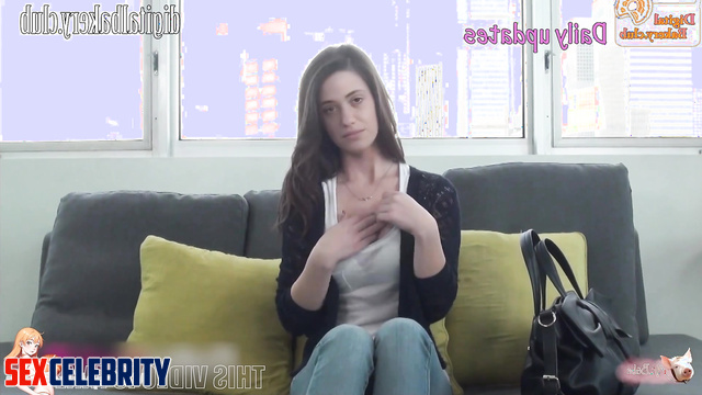 Hot brunette Emmy Rossum deepfake takes part in real porn shoot