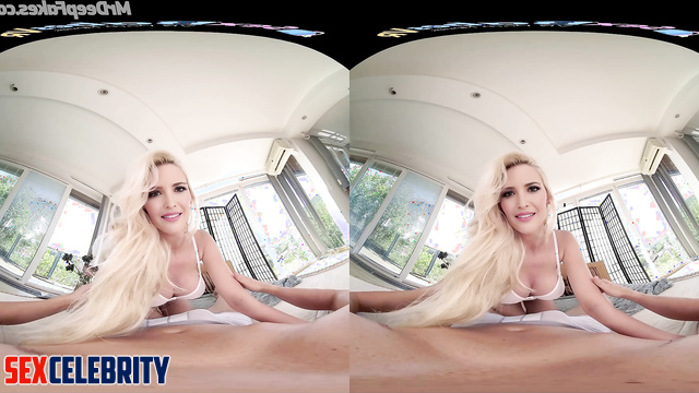 Hot blonde jumping on a cock in white panties, Ivanka Trump pov fakeapp
