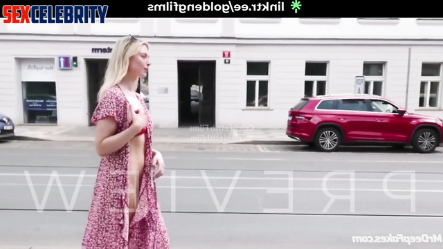 Maria Sharapova shows her nice boobs to everyone on the street fake porn