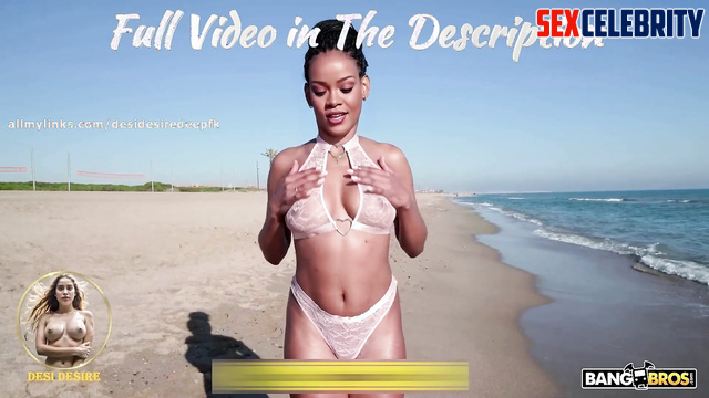 A.I. Rihanna Shakes Her Boobs On The Beach