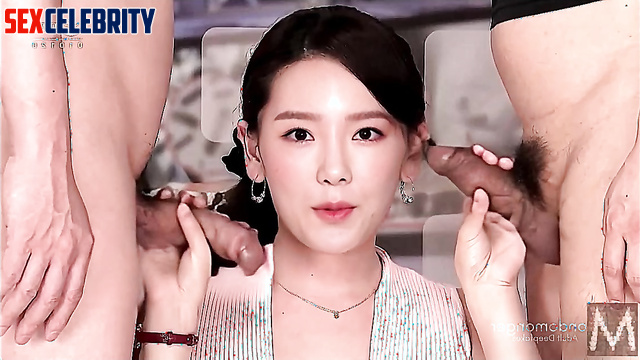 (태연 소녀시대) Taeyeon in ai scenes - sex while reading the news