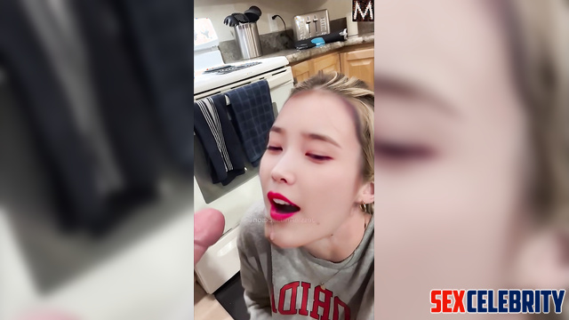 Blonde got a portion of sperm in the kitchen / IU (이지은 딥 페이크 에로틱) fakeapp