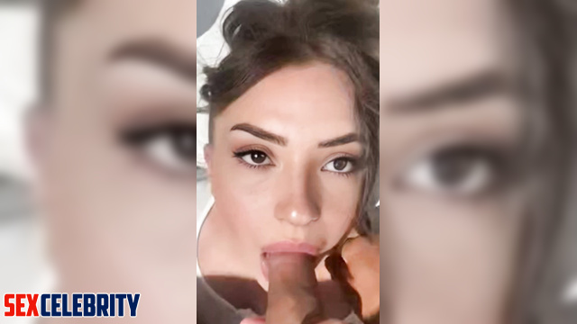 AI Michelle Galvan giving a deep throat blowjob