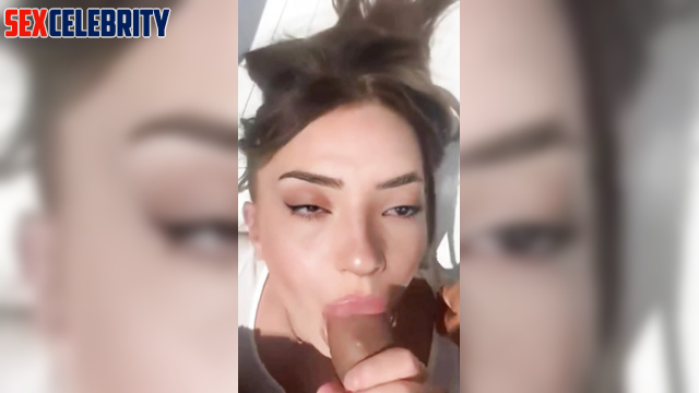 AI Michelle Galvan giving a deep throat blowjob