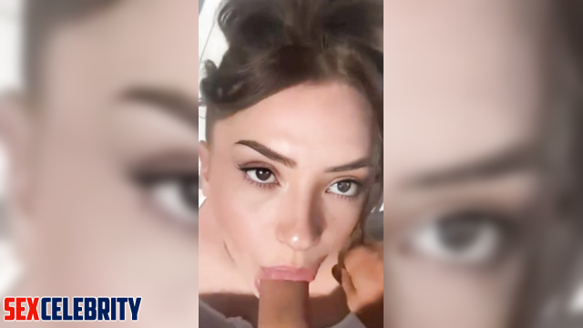 AI Michelle Galvan giving a deep throat blowjob