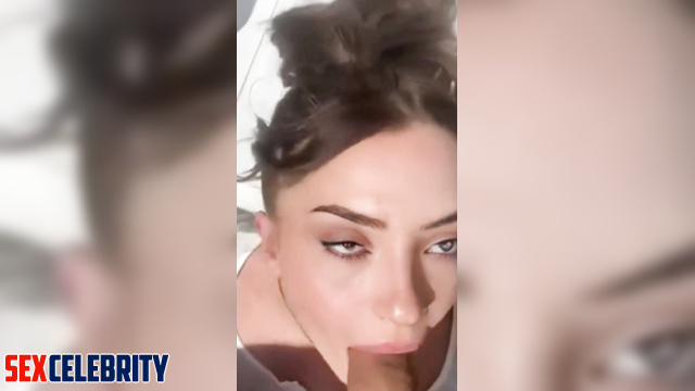 AI Michelle Galvan giving a deep throat blowjob