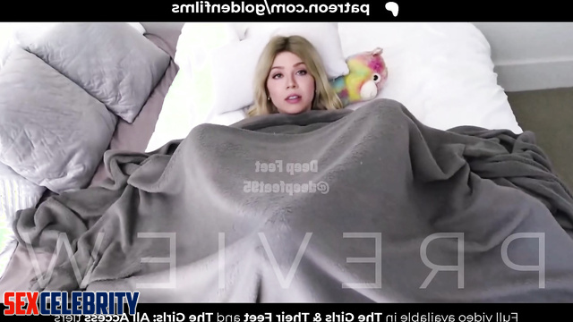Deepfake Jennette McCurdy - Bondage, Creampie and Footjob