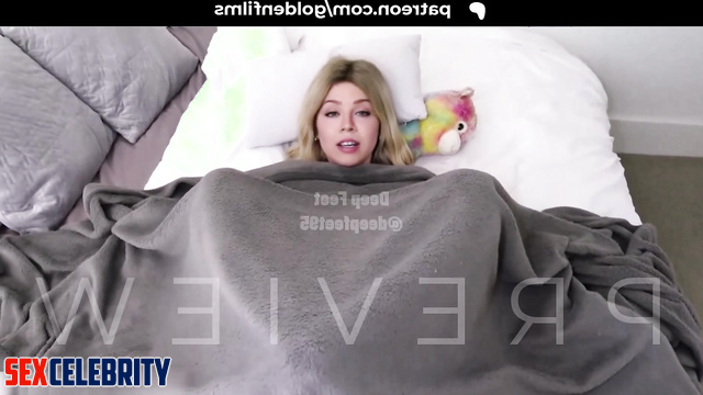 Deepfake Jennette McCurdy - Bondage, Creampie and Footjob