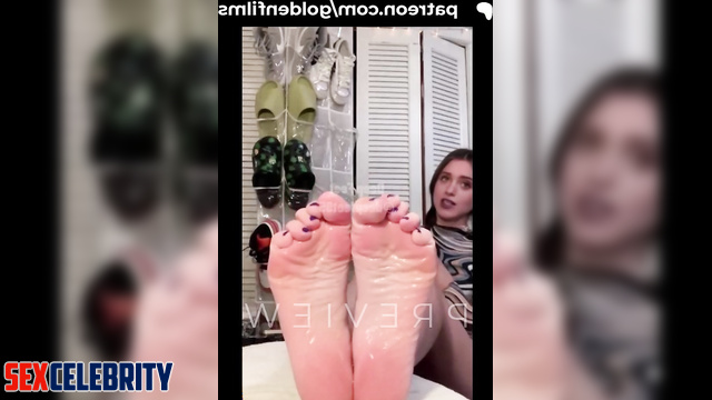 Face Swap Natalia Dyer - Oiled Soles and Jerk Off Instructions