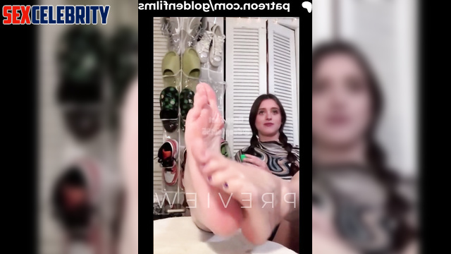 Face Swap Natalia Dyer - Oiled Soles and Jerk Off Instructions