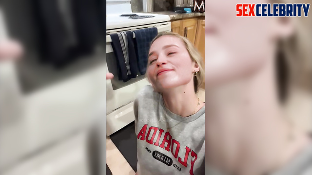 Pretty blonde uses your sperm as protein - Emilia Clarke deepfake erotic