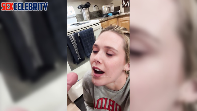 Elizabeth Olsen in deepfake erotic - hottie wants to eat your cum