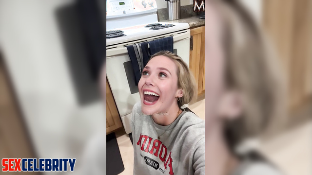 Elizabeth Olsen in deepfake erotic - hottie wants to eat your cum