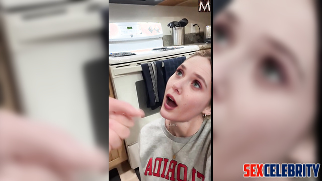 Elizabeth Olsen in deepfake erotic - hottie wants to eat your cum
