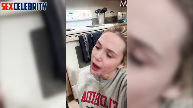 Elizabeth Olsen in deepfake erotic - hottie wants to eat your cum