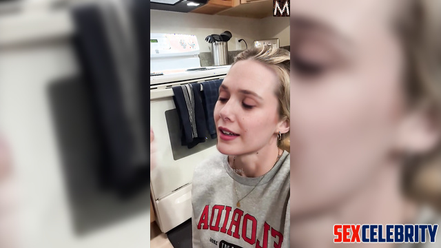Elizabeth Olsen in deepfake erotic - hottie wants to eat your cum