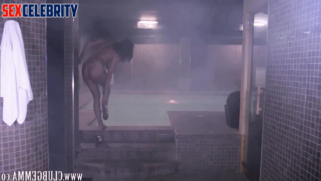 Cute hot Monica Bellucci in the sauna (FAKE)