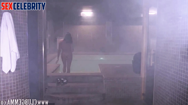 Cute hot Monica Bellucci in the sauna (FAKE)