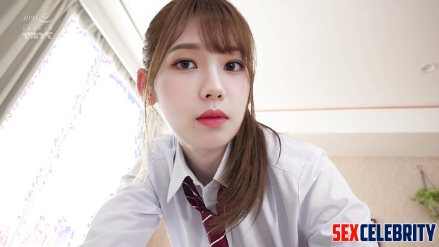 Pretty schoolgirl Karina 카리나 에스파 sat on his dick and doesn't want to get off, ai