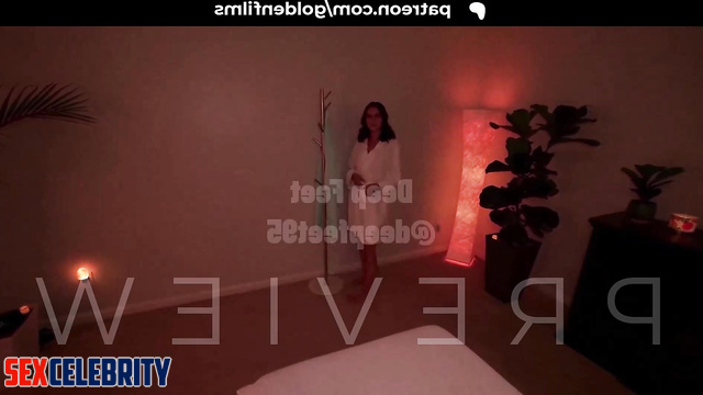 Face Swap Alexandra Daddario - Oily Massage, POV Sex, Masturbation and Footjob