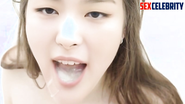 Bukkake party with Seulgi (슬기 레드벨벳) and her friends, smart face change