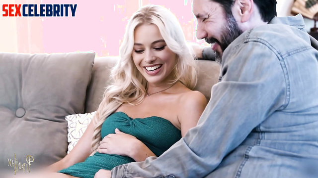 She asked to cum on her buttocks in advance, Margot Robbie celebrity sex