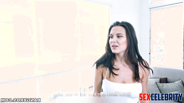 Her sweaty pussy was jumping on his face, look (Millie Bobby Brown A.I.)