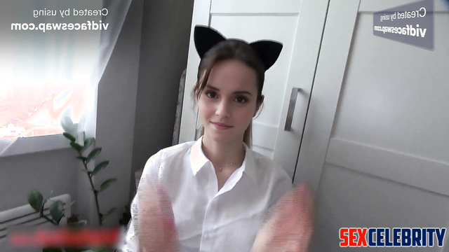 Deepfake Emma Watson naughty cat