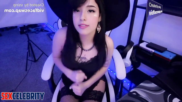 A.I. Pokimane witch girl JOI COUNTDOWN - Cum on my costume