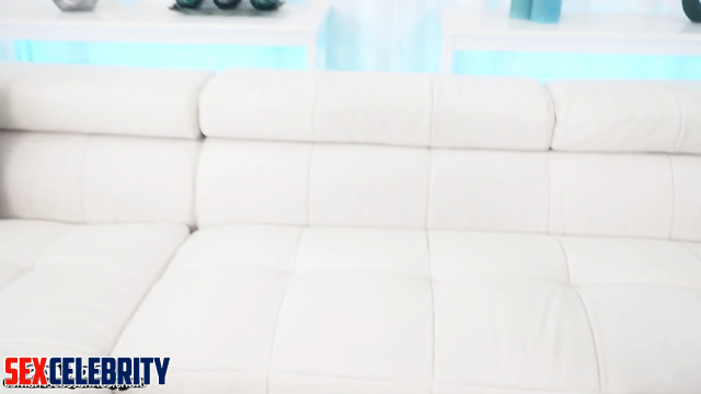 Testing a couch & his big cock - Aubrey Plaza POV deepfake