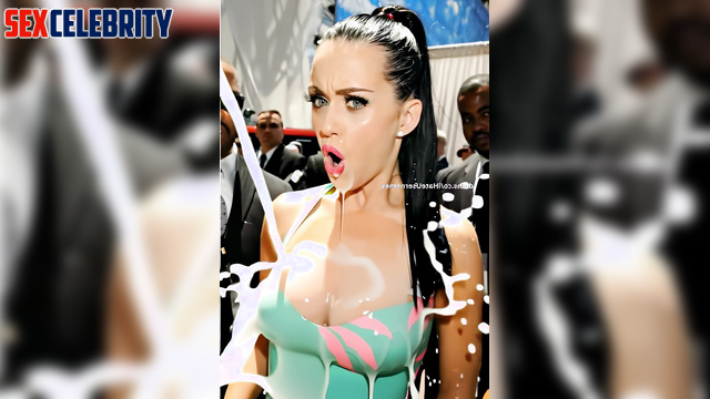 Blacks watching as she is doused with milk, Katy Perry real fake