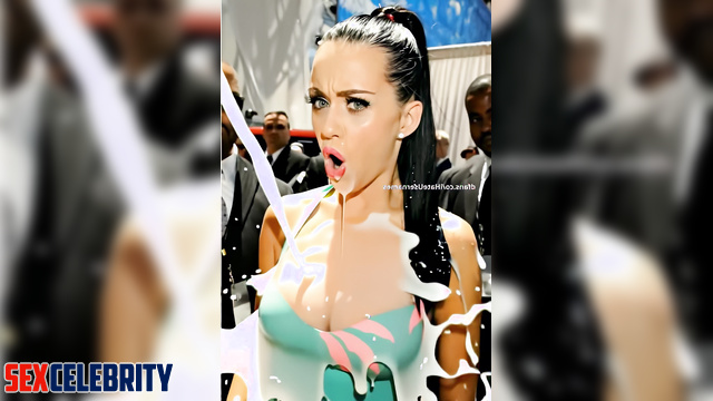 Blacks watching as she is doused with milk, Katy Perry real fake