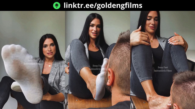 Fakeapp Dua Lipa - Boss Forces Slave To Smell Her Stinky Socks