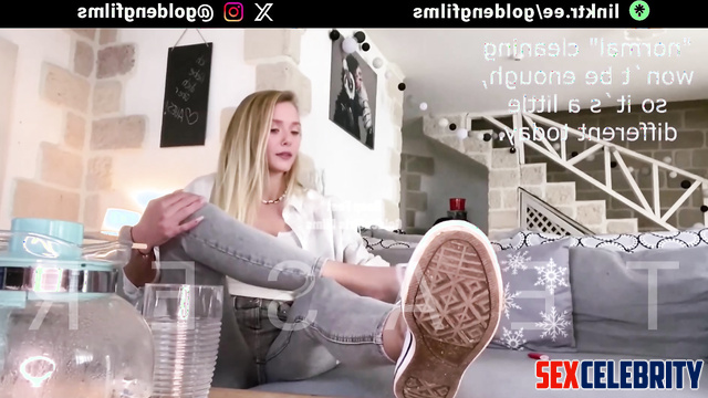 Fake Elizabeth Olsen - Forced to Drink Sweaty Sock Tea After Foot Worship