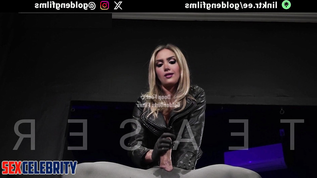 Fake Ari Gameplays - Leather Mistress Facesits Slave And Strokes His Cock